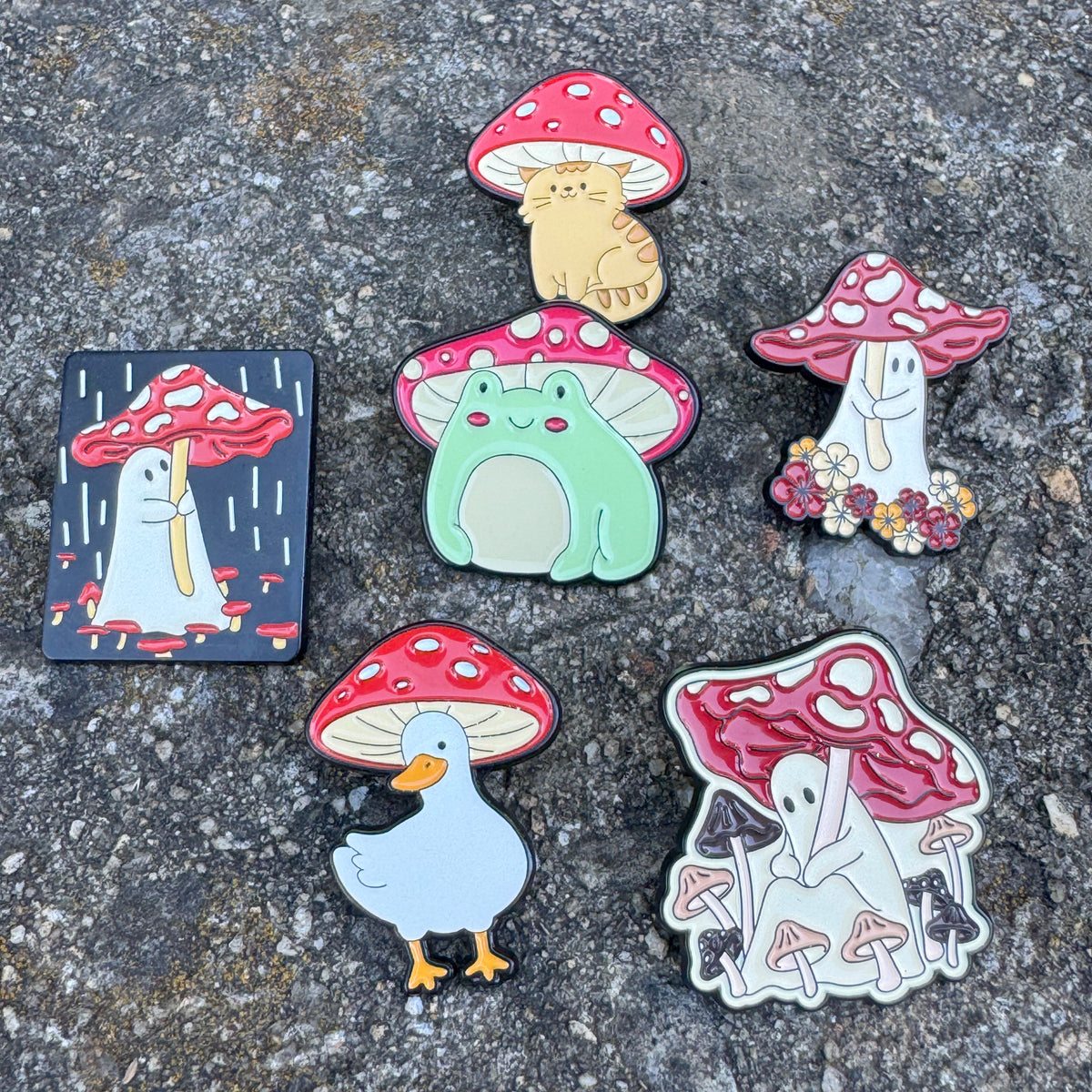 Assorted Mushroom Pins