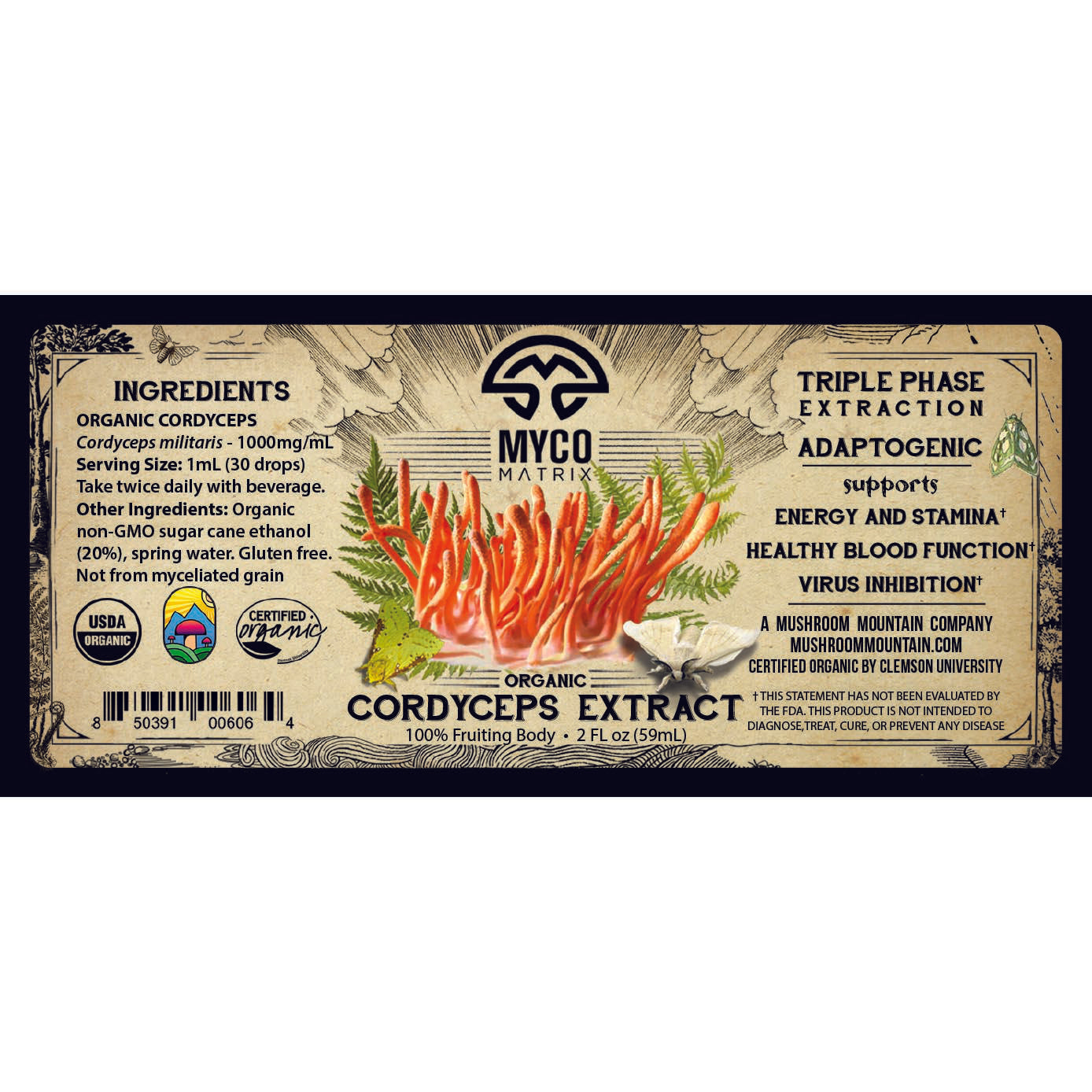 Mycomatrix Cordyceps Adaptogenic Mushroom Extract