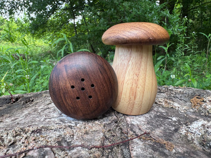 Wooden Mushroom Shaker or Toothpick Holder