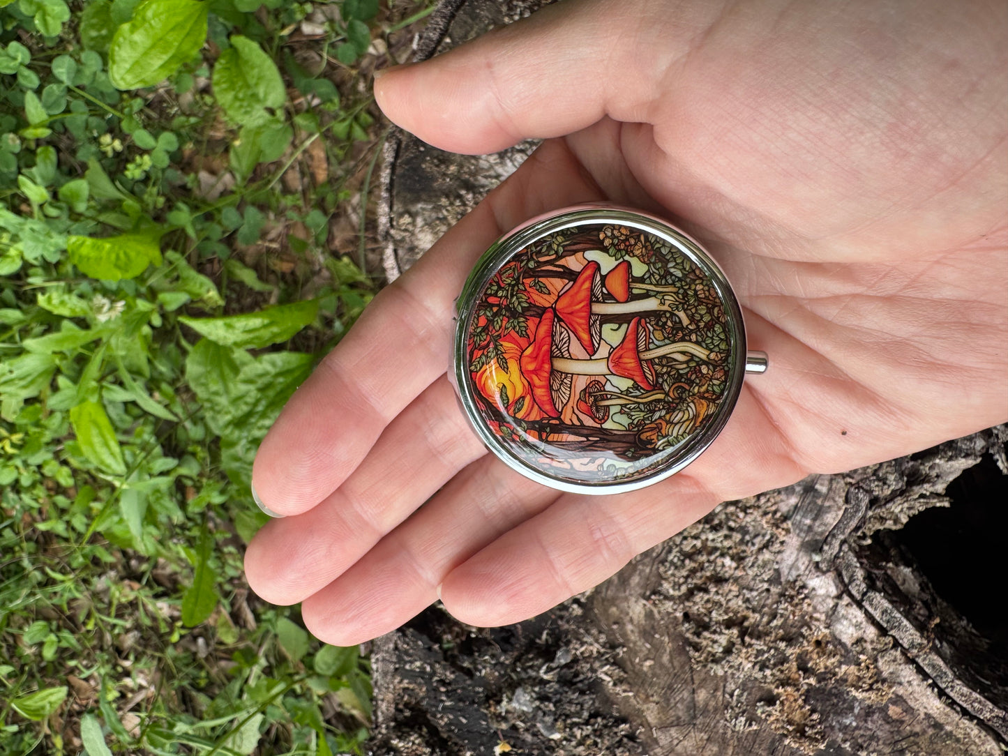Mushroom Pocket Pill Box