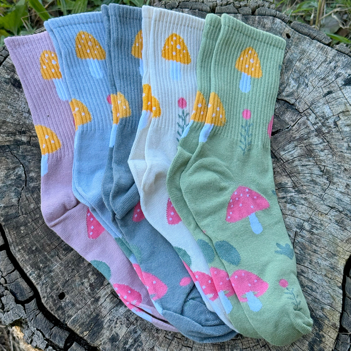 Mushroom Socks – Assorted Colors