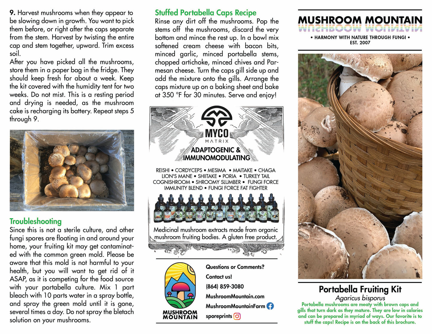 *Holiday Pre-Order* Portabella Mushroom Fruiting Kit