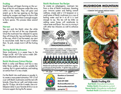 *Holiday Pre-Order* Reishi Fruiting Kit